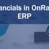 Financials in OnRamp ERP