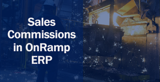 Sales Commissions in OnRamp ERP